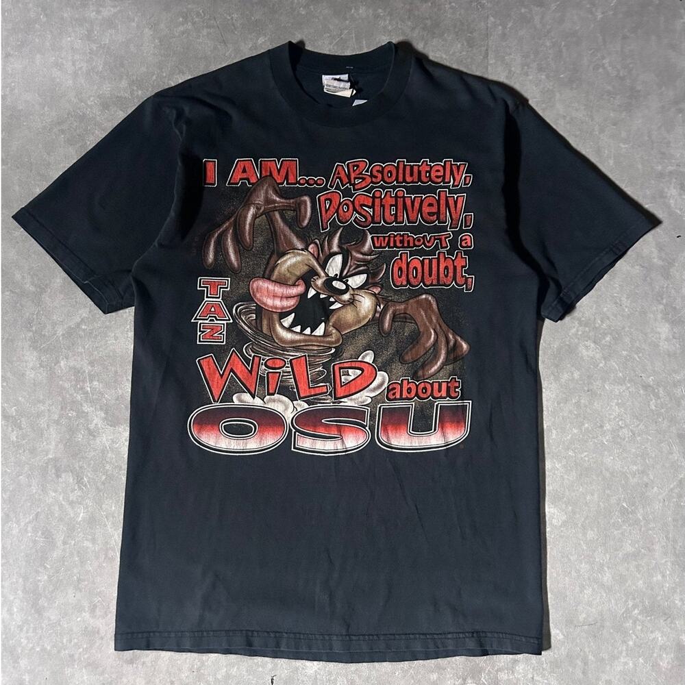 90's Vintage Oklahoma State Cowboys Looney Tunes Black T-Shirt -L